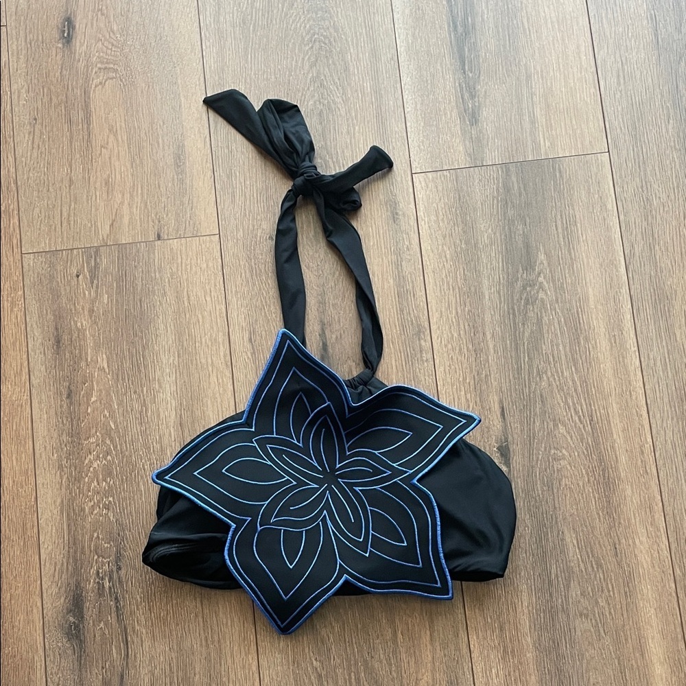 Anthropologie Celandine Daphne Flower Halter Bikini Top - Picture 3 of 6